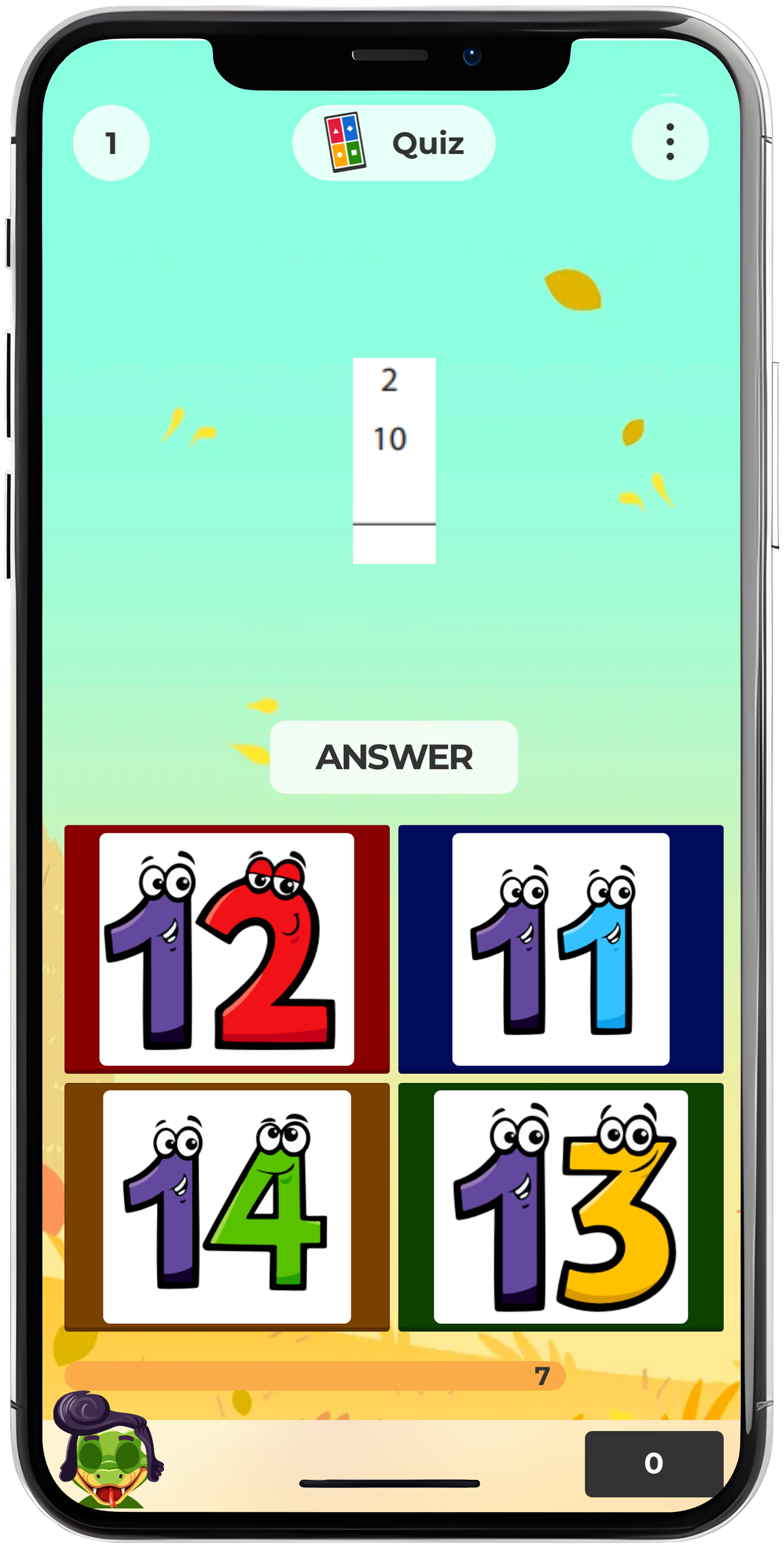 App screen - quiz game